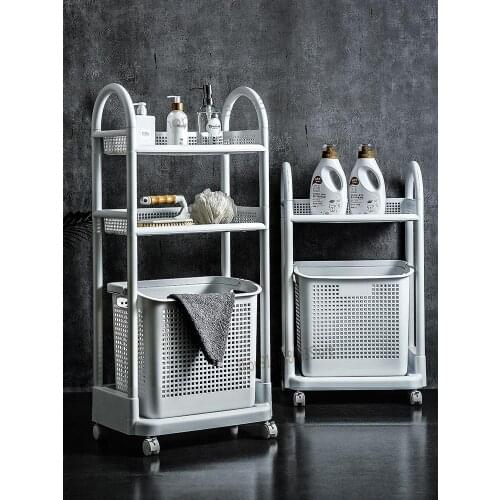 Toilet Bathroom Toilet Shelf Storage Shelf Plastic Floor Multi-storey Storage Cabinet Supplies