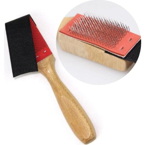 Wood Suede Sole Wire Shoe Brush Cleaners Ballet Dance Shoes Cleaning Brushes Brush for Footwear