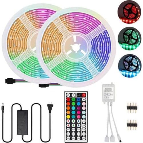 LED Light RGB5050 44-key 5/10m Colorful Light Strip Set Bluetooth Control DC 12V Waterproof LED Strip for Living Room Decoration