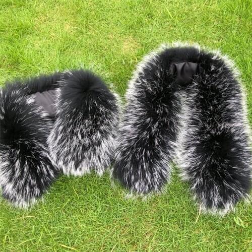 2020 New style natural raccoon fur collar High quality real fur collar scarf for coat