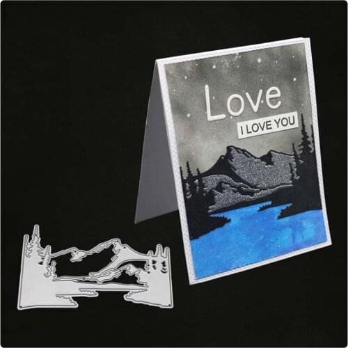 YINISE Metal Cutting Dies For Scrapbooking Stencils Mountain River Scrapbook CUT DIY Album Cards Decoration Embossing Die Cuts