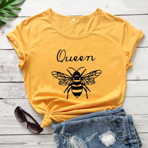 Queen Bee funny women t shirt Bee Shirt new arrival 100%cotton funny t shirt Bee Lover Shirts bee queen shirts
