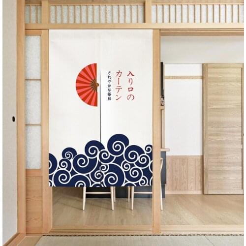 Japanese Style Door Curtain Kitchen Decoration Partition Curtain Home Bedroom Bathroom Feng Shui Curtain Noren
