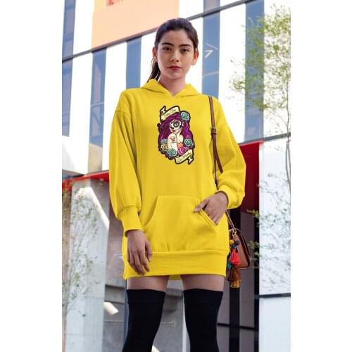 Angemiel Purple Wear Hair Meksikalı Women Yellow Dress Sweatshirt Tunik