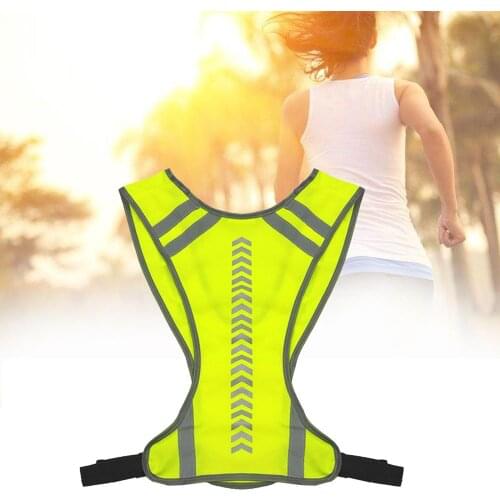 Adjustable Vest Outdoor High Visibility Night Cycling Riding Running Reflective Vest Unisex Sports Vest For Jogging