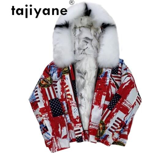 Tajiyane Winter Coat Women 2020 Female White Duck Down Jacket Woman Natural Fox Fur Collar Parkas Clothing Mujeres Abrigos TN489