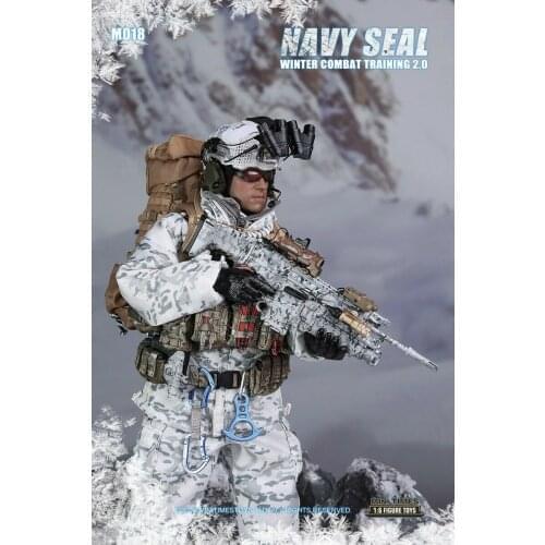 1/6 Male Full Set Figure M018 US Army Snow Seal Winter Training 2.0 Camouflage fit for Collection Gifts