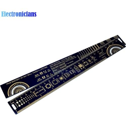 25cm 10 Inch Multifunctional PCB Ruler Measuring Tool Resistor Capacitor Chip IC For Electronic Engineers Measuring Tool
