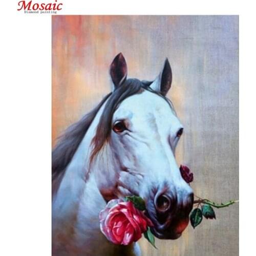 5D DIY Diamond Painting Horse Animal Rhinestone Painting Embroidery Full circular Diamond Home Decor Gift