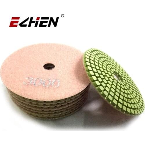 100mm 4" 3000 grit dry wet diamond polishing pad for granite marble stone engineer quartz concrete countertop