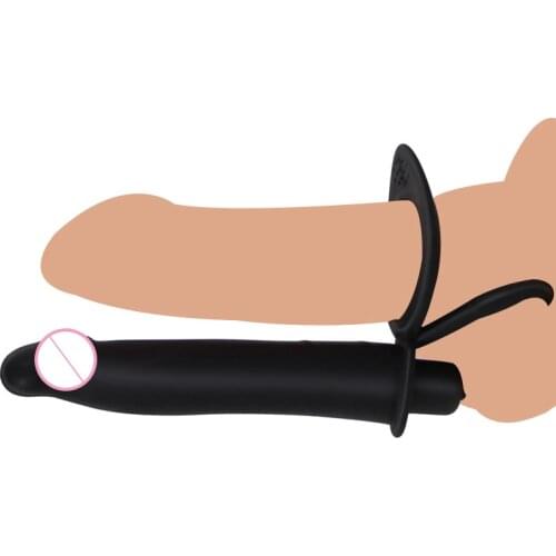 Anal Butt Vibrator Bundle Ring Double Penetration Scrotum Double Stimulate Strap on Dildo Anal Stimualtor Male Intimate Sex Toys