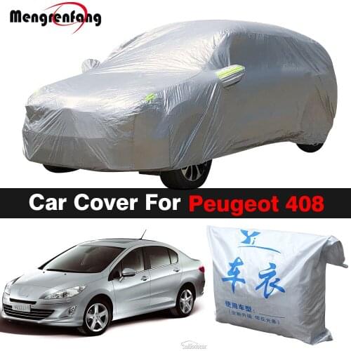 Outdoor Car Cover Anti-UV Sun Shade Snow Rain Dust Resistant Auto Cover For Peugeot 408 Sedan