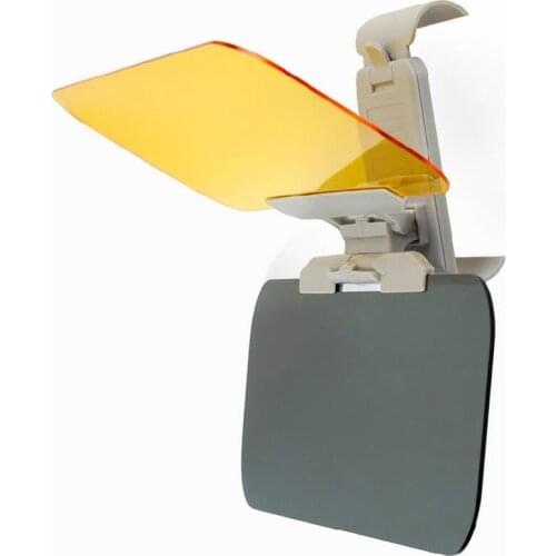 2 in 1 Car Sun Visor HD Anti Sunlight Dazzling Goggle Day Night Vision Driving Mirror UV Fold Flip Down for Clear View Visor