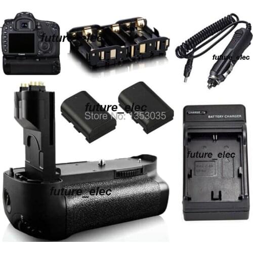 Free Shipping New Battery Hand Handle Grip Holder Vertical For Canon EOS 7D Digital SLR Camera as BG-E7 +2 x LP-E6 + Car Charger