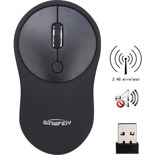 GINWFEIY W10 2.4G Wireless Mouse Ergonomic Mouse 4 Button Laptop Computer Usb Mouse With Receiver For Windows