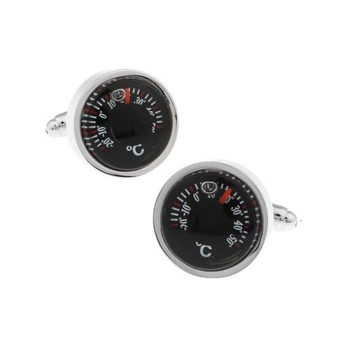 C-MAN Luxury shirt Water temperature meter cufflink for mens Brand cuff buttons cuff links High Quality abotoaduras Jewelry
