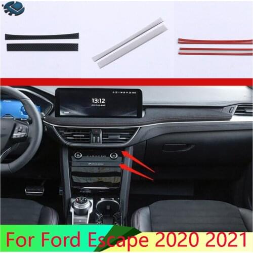 For Ford Escape Kuga 2020 2021 Car Accessories Stainless Steel Center console Interior Instrument Panel Around trim
