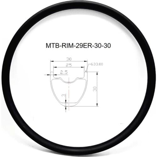 Graphene 29er AM 30x30mm hookless carbon mtb rims 25mm Inner width race bike tubeless Mountain bicycle rim 380g mtb disc rims