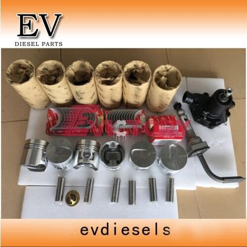 For Mitsubishi forklift S6E S6E2 pistonpiston ring set cylinder liner S6E oil pump water pump FULL gasket valve kit