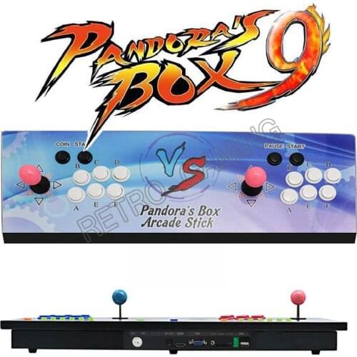 Promotion New Pandora Box 9 1500 in 1 Arcade Game Metal console 2 Players stick controller console HDMI VGA USB output PS3