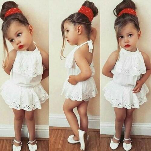 Cute Newborn Baby Girl Lace Romper Dress Kids Infant Summer Sleeveless Romper Jumpsuit Playsuit Clothes Outfits One-Pieces