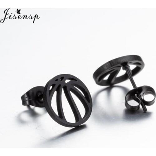 Stainless Steel Volleyball Stud Earrings Women Fashion Sports Jewelry Hollow Basketball Earing Piercing Ear Studs Kids Punk Gift