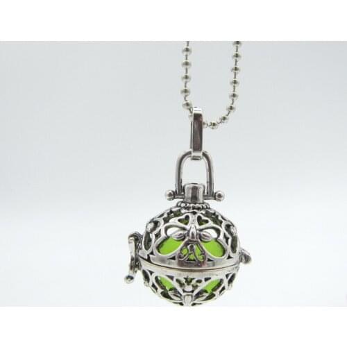 New Butterfly and Hearts Nice Comb Locket Cage with 16mm Baby Bell Chime Ball Harmony Pregnancy Wishing Necklace