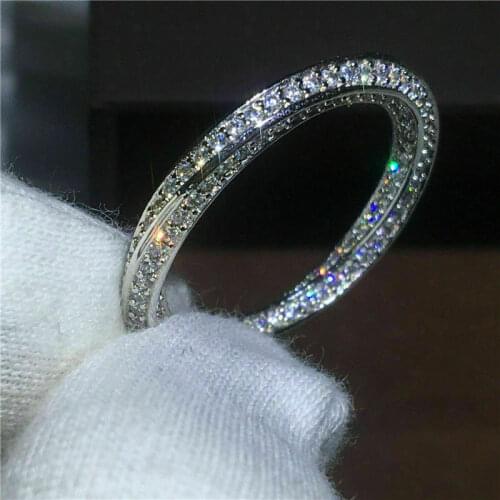 New Creative Fashion Full Circle Full of Zircon Ladies Wedding Rings European and American Dance Party Accessories
