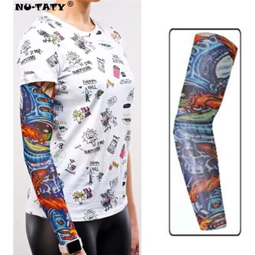 Nu-TATY Iron wall Man&woman style Tattoo Sleeve Stockings Body Art Leggings Cool Boys Girls Party Wearings