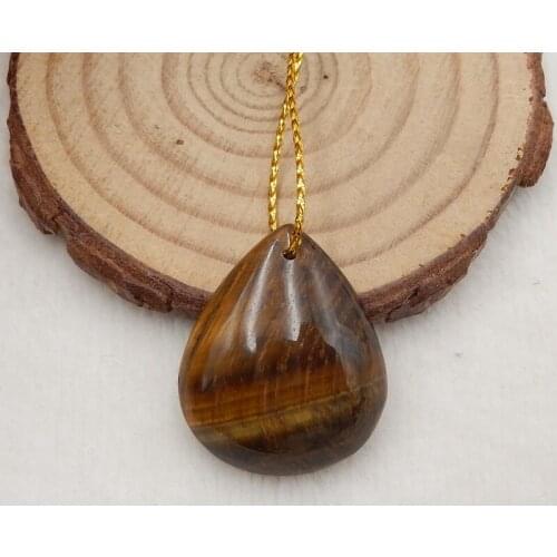 Natural Tiger Eye pendant Bead, 41x10x4mm，2.4g