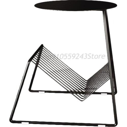 Nordic Ins Style Sofa Side Table Net Red Metal Small Coffee Table White Magazine Storage Leisure Side Table Homestay Corner Tabl