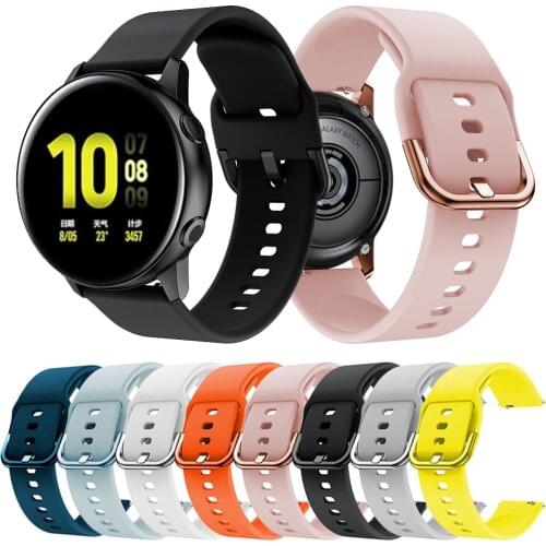 20 22mm Silicone Band for Samsung Galaxy Watch active 2 40 44 46 42mm Sports Straps Huawei GT 2 42 46 Honor Magic 1/2 watchband