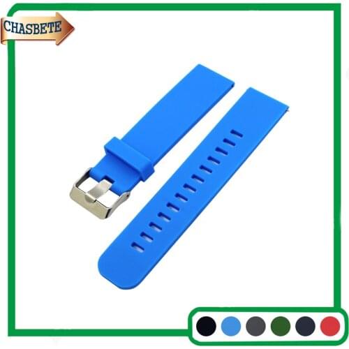 Silicone Rubber Watch Band for Cartier Watchband 18mm 20mm 22mm Quick Release Resin Strap Belt Wrist Loop Bracelet Black Blue