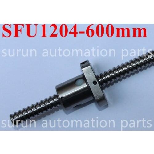 Ballscrew SFU1204 L 600mm rolled ball screw C7 with 1204 single ball nut for 3D Printer Parts CNC parts