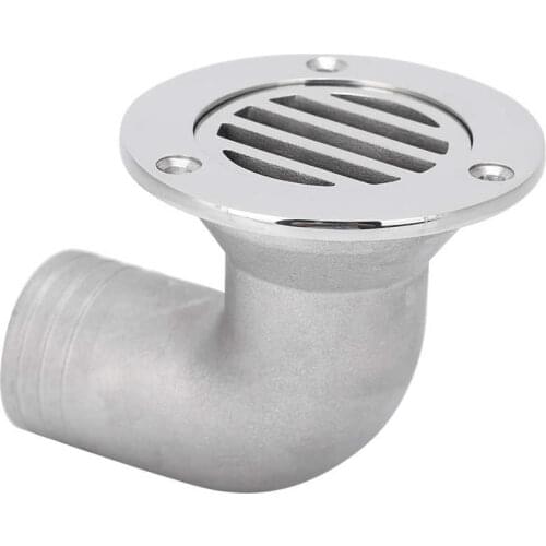 35mm Boat Floor Drain 90 Degree Marine Deck Floor Drain 316 Stainless Steel Boat Drain for Yacht Boat Accessories Marine