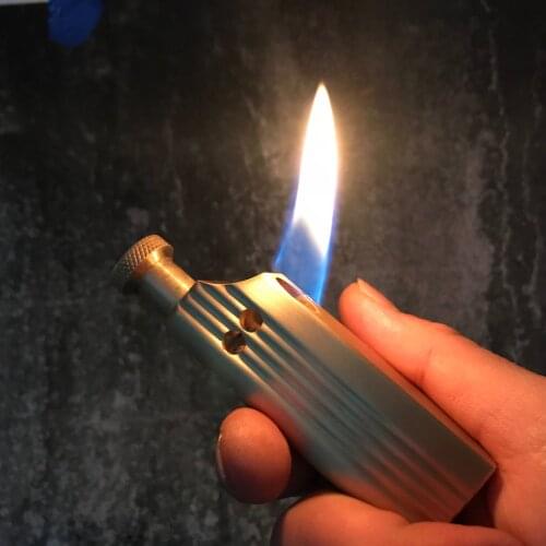 Retro Pure Brass Lighter Windproof Flint Grinding Wheel Free Fire Kerosene Lighter Gasoline Fire Starter Lighter Gadgets For Men