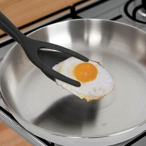 1PC Fork Spoon 2 in 1 Fried Egg Scraper Kitchen Stir Omelet Fry PPA Spatula Turner Toast Pancake Steak Overturn Material F8Q4