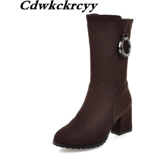 Products winter New style fashion girl Winter boots Minimalism Cashmere thickening Keep warm Leisure time Women Boots size 34-43