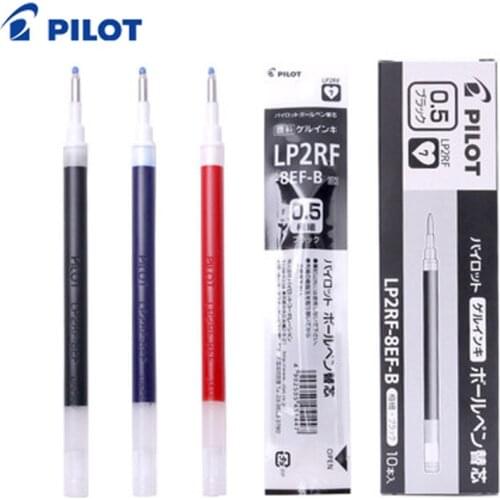 10PCS JAPAN PILOT LP2RF-8EF Neutral Core 10EF Juice Pen Substitute Core 0.5mm Bullet Type Quick-drying Red-Blue-Black