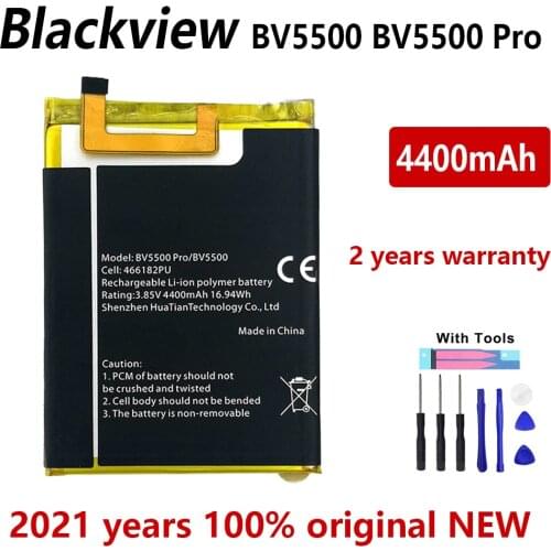 100% Original 4400mAh Replacement battery For Blackview BV5500 Plus BV5500 Pro High Quality Batteries Bateria With Gift Tools
