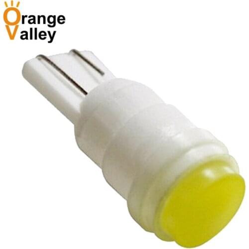 100Pcs Hot Sale T10 194 168 W5W 1 LED Ceramic Shell White Car Auto Wedge Side License Plate Lights Lamp Bulb DC12V