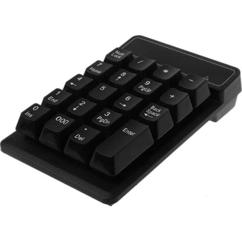 2.4GHz Mini USB Wireless Numeric Keypad 19 Keys Number Pad Numpad Receiver for Windows XP/7/8 Laptop PC Computer Accessories