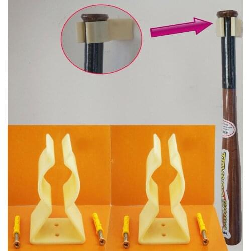 2 x BASEBALL BAT RACK VERTICAL WALL MOUNT WALL HOLDER WALL CLIP STAND DISPLAY