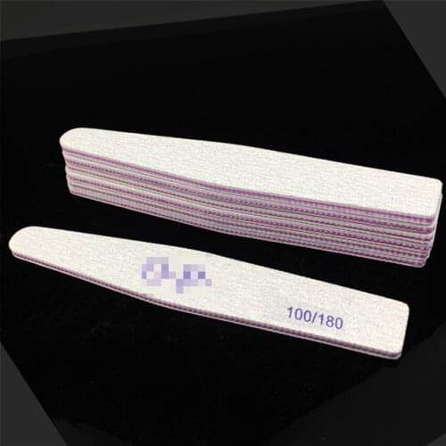 25 Pcs Nail File 100/180 Sanding Buffer Block Pedicure Manicure Buffing Polish Beauty Tools Banana Nail Art CareTools Wholesale