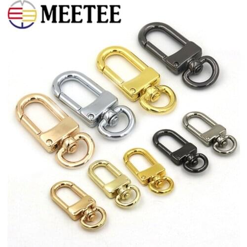4/10Pcs 9/11mm Handbag Metal Buckles Bag Strap Clasp Keychain Swivel Lobster Snap Hooks DIY Purse Hangers Leather Accessories