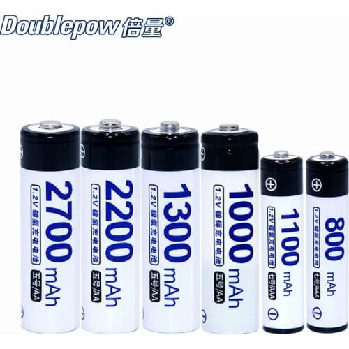 4 pcs. Doublepow original Ni-MH battery 700-2700mAh Rechargeable battery 1.2V AA/AAA Electronic special batteries, High capacity