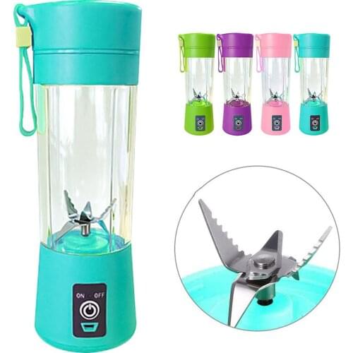 400mlPortable 6 Blades Blender USB Rechargeable Fruit Juice Cup Bottle Mixer You can make juice baby supplementary food and milk