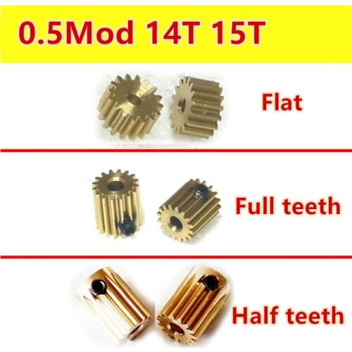 5pcs 0.5 mod 14T 15T brass national standard precision cylindrical straight pinion rack transmission accessories full mode
