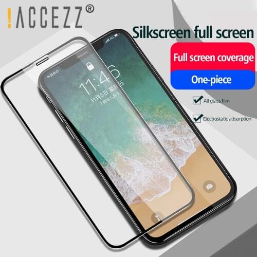 !ACCEZZ 9H Tempered Glass Full Cover Protective Glass For iPhone 12 Pro Max Mini HD Screen Protector Anti-fingerprint Glass Film