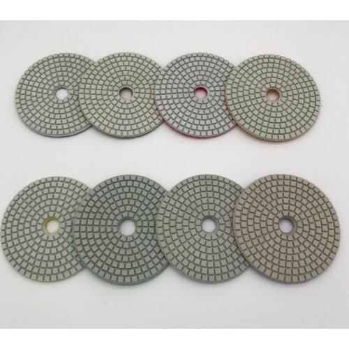 Diamond Polishing Pad 4 inch Thickness 3 mm Marble Granite Tile Sanding Pad Circle Polishing Diamond Wheel Dry or Wet 32 Pcs/lot